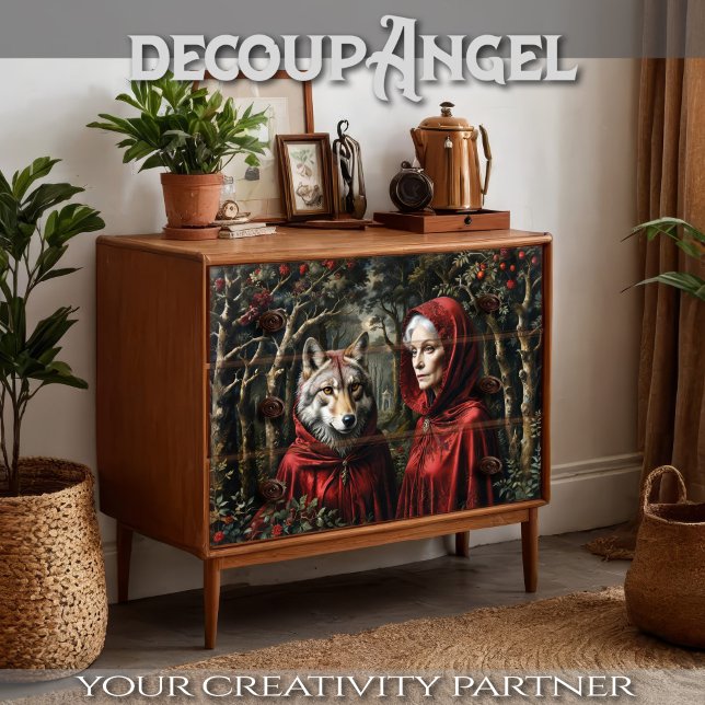 Papel De Seda Red Riding Hood e Wolf: Parceiros no Tempo (Criador carregado)