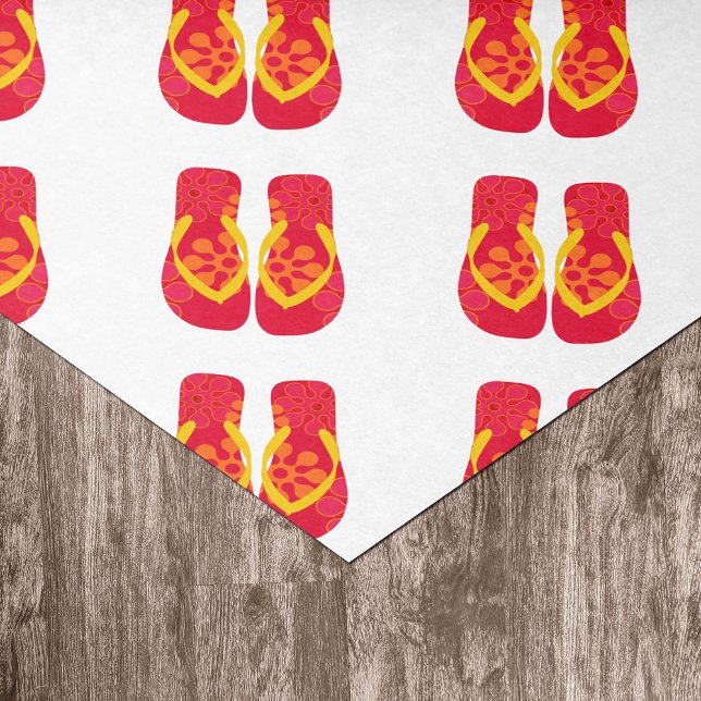 Papel De Seda Red Summer Beach Party - Chinelos de presentes (Criador carregado)