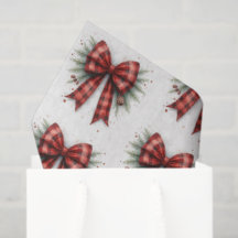 Red Watercolor Christmas Bow