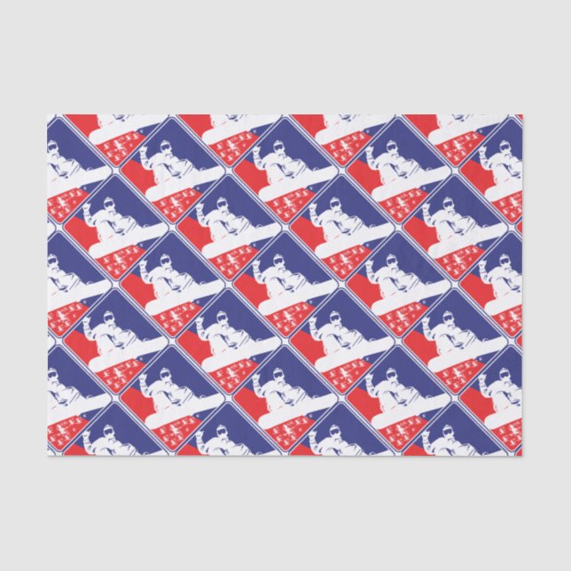 Papel De Seda Red-White-and-Blue-Snow-Boa (Frente )