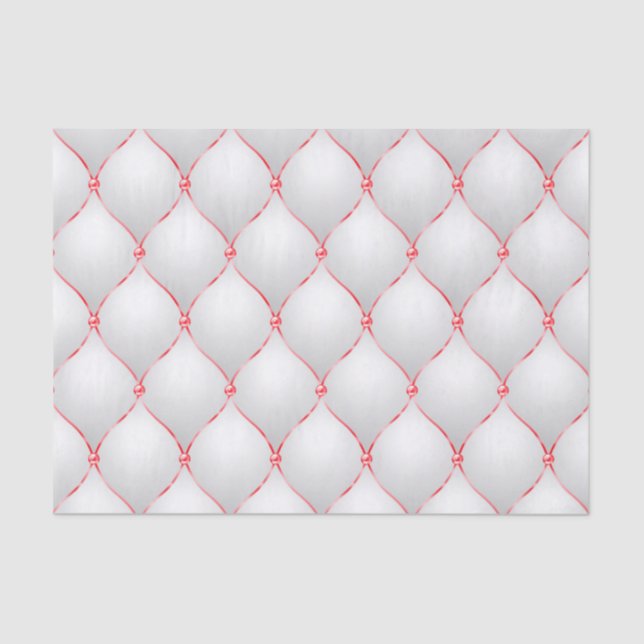 PAPEL DE SEDA RED & WHITE CHRISTMAS TUFTED PATTERN (Frente )