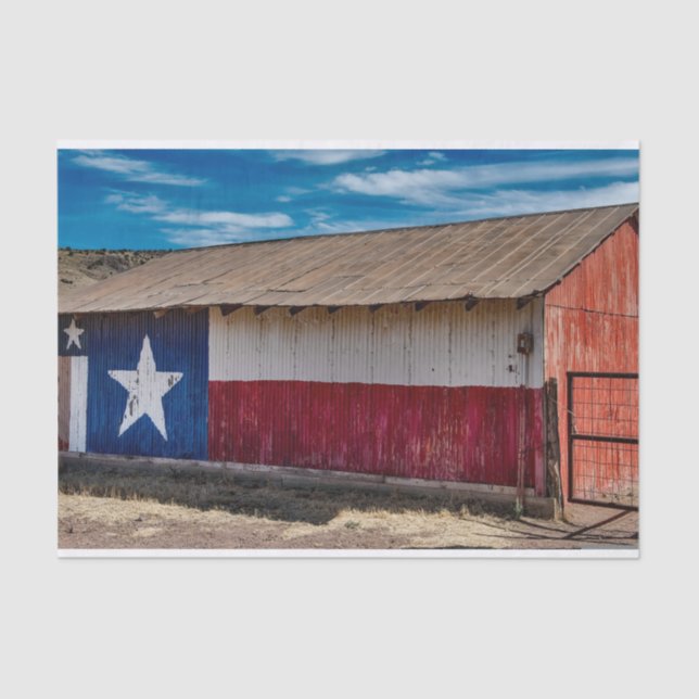 Papel De Seda Red, White e Blue Barn - Com Estrelas! (Frente )