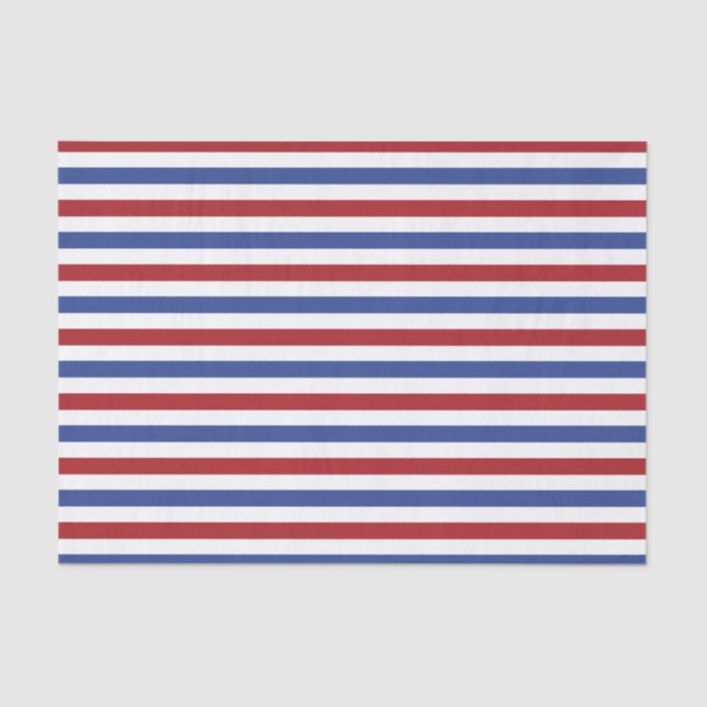 Papel De Seda Red White e Blue Stripes (Frente )