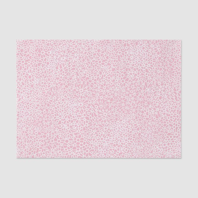 Papel De Seda Rede complexa - Branco a rosa pálido (Frente )
