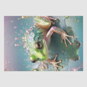 Papel De Seda Reflexões De Uma Arte Fractal De Sapo De Árvore,