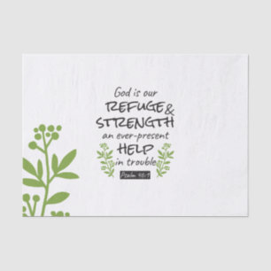 Papel De Seda Refúgio divino - Salmo 46:1 para conforto espiritu