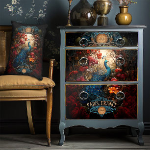 Papel De Seda Regal Elegante Vintage Victorian Boho Peacock