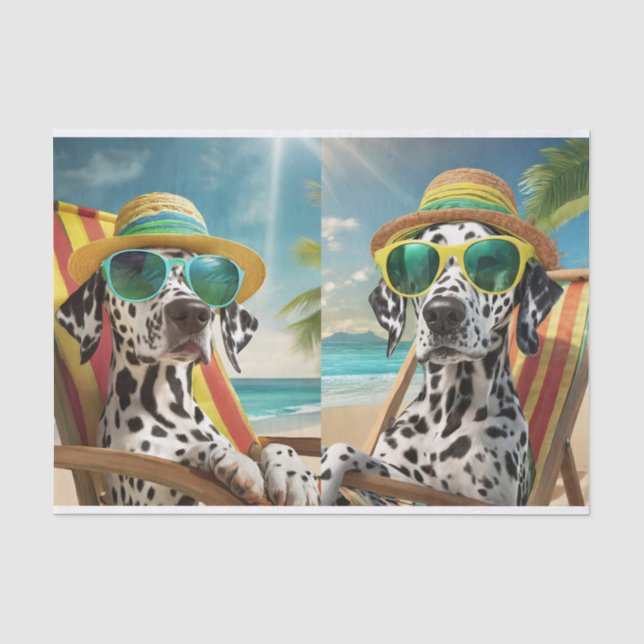 Papel De Seda Reggie Bahama & Matilda Mama, dálmatas na Vaca (Frente )