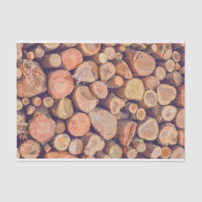 Papel De Seda Registros de madeira  (Frente )