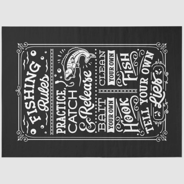 Papel De Seda Regras de pesca (Frente )