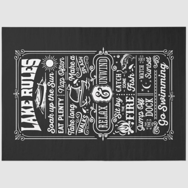 Papel De Seda Regras do Lago (Frente )