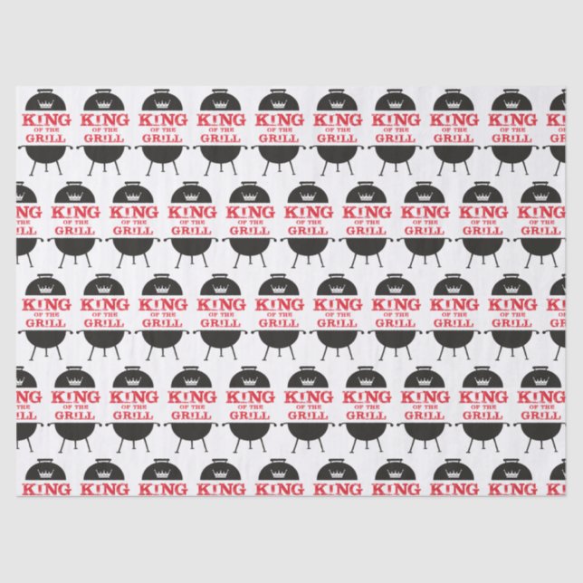 Papel De Seda Rei Da Grelha, Vermelho Branco Negro (Frente )