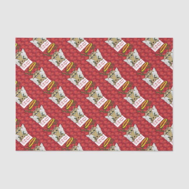 Papel De Seda Reindeer Angel Tis A Época de Ser Vegan (Frente )