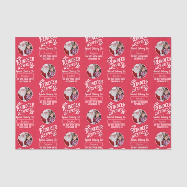 Papel De Seda Reindeer Express de Papais noeis Photo Christmas R (Frente )