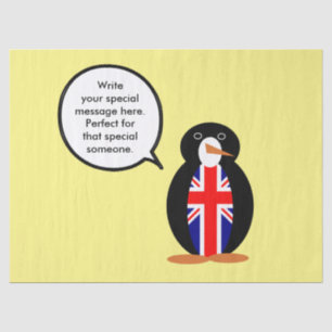 Papel De Seda Reino Unido Ms. Penguin Falante