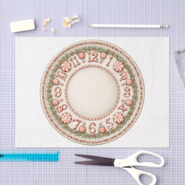 Papel De Seda Relógio de Placa de Bala (Arte )