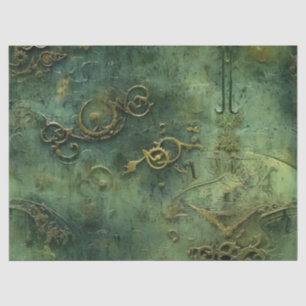 Papel De Seda Relógio Russo Emerald Green Steampunk (10)