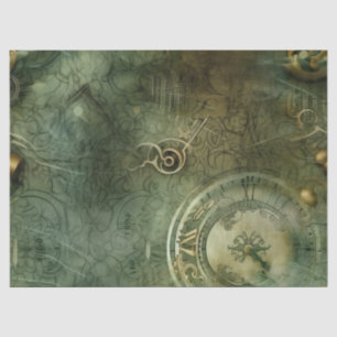 Papel De Seda Relógio Russo Emerald Green Steampunk (5)