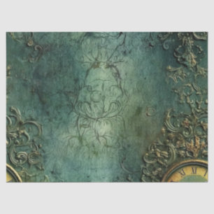 Papel De Seda Relógio Russo Emerald Green Steampunk (8)