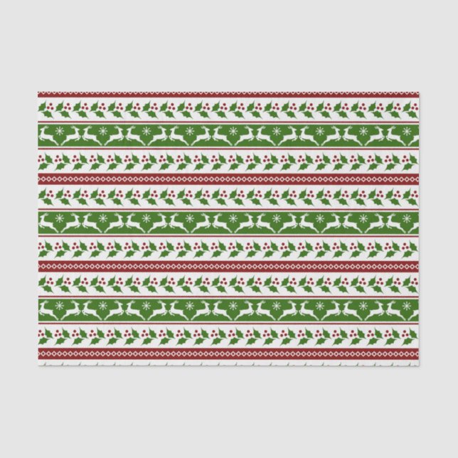 Papel De Seda Rena de Natal Escandinava (Frente )