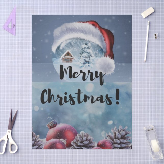 Papel De Seda Rena de Natal moderna engraçada e fofa      (Arte )
