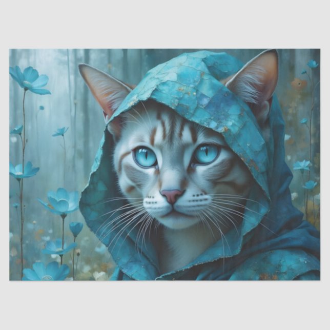 Papel De Seda Renaissance Cat Birthday (Frente )