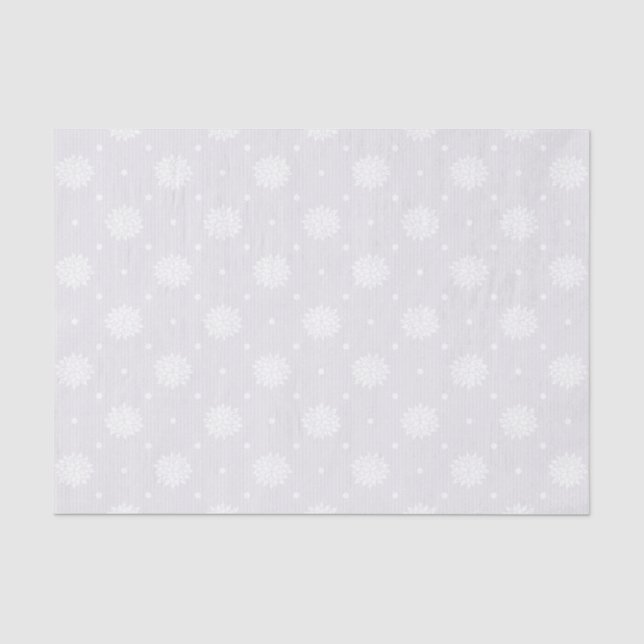 Papel De Seda Renda Floral Branca Elegante (Frente )