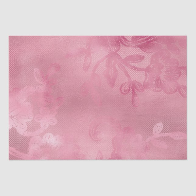 Papel De Seda Renda Rosa Chic (Frente )