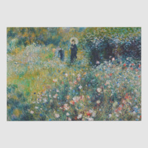Papel De Seda Renoir - Mulher com Parasol num Jardim