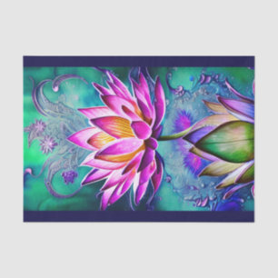Papel De Seda Retrato da Flor de Lotus Cor-de-rosa impressionant
