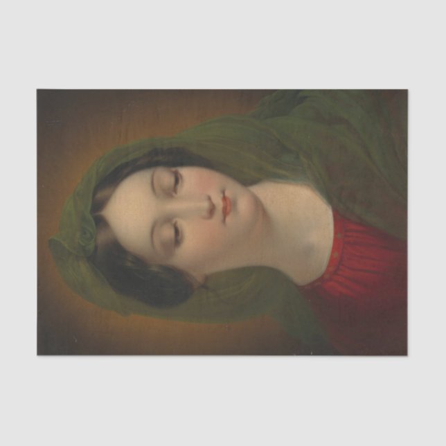 Papel De Seda Retrato da Madonna por Mihael Stroj (Frente )