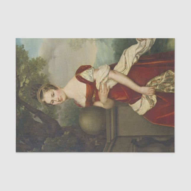 Papel De Seda Retrato de Aglaé-Constance Boudard por Romany (Frente )