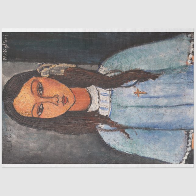Papel De Seda Retrato de Alice, Modigliani (Frente )
