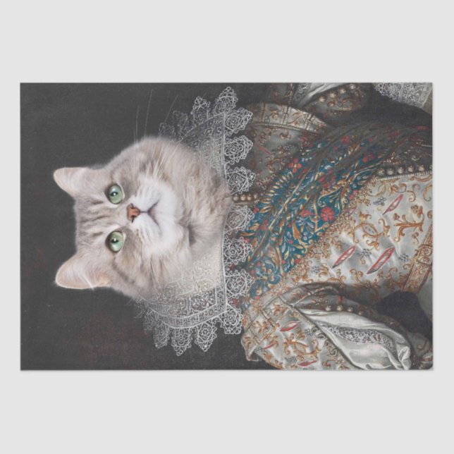 Papel De Seda Retrato de Cat (Frente )