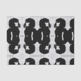 Papel De Seda Retrato de Deusa Gótica Arte Original Preto Branco