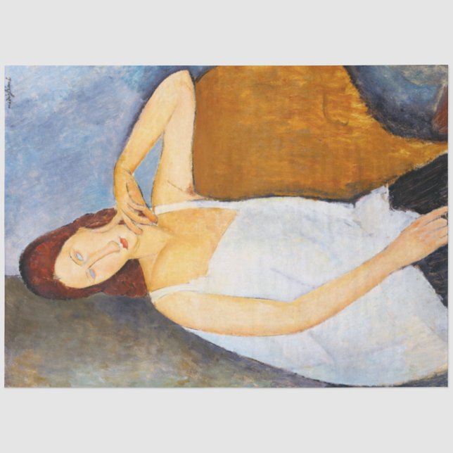 Papel De Seda Retrato de Jeanne Hebuterne, Modigliani (Frente )