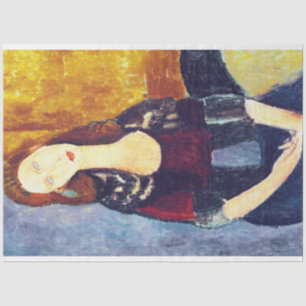 Papel De Seda Retrato de Jeanne Hebuterne, Modigliani