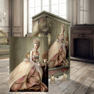 Papel De Seda Retrato de Mary Antoinette no Chá ao Estilo Arte