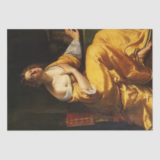 Papel De Seda Retrato de Mary Magdalene (Artemisia Gentileschi) (Frente )