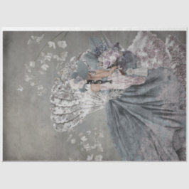 Papel De Seda Retrato de mulher elegante sentado lindamente com 