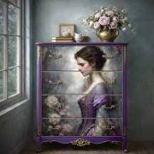 Retrato de Mulher no Jardim de Rosas Romântico Dec