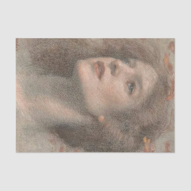 Papel De Seda Retrato de outono da MulherPapel de Tecido (Frente )