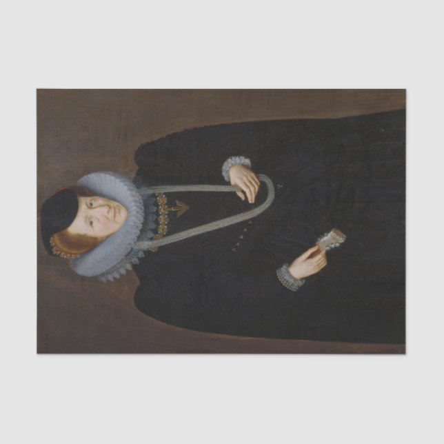 Papel De Seda Retrato de uma Mulher, provavelmente Maria de Scud (Frente )