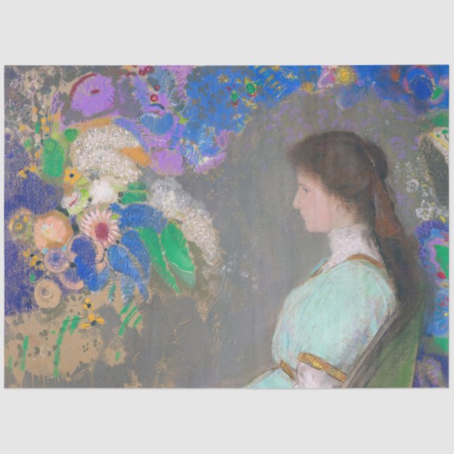 Papel De Seda Retrato de Violette Heymann, Redon (Frente )