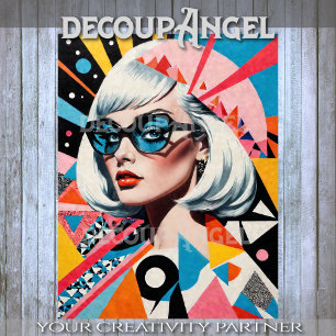 Papel De Seda Retrato MCM da Desnuvem de Mulher