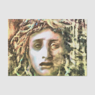 Papel De Seda Retrato Medusa de um Gorgão
