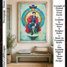 Retrato Ousado Estilo Rockabilly FM1R Decoupage