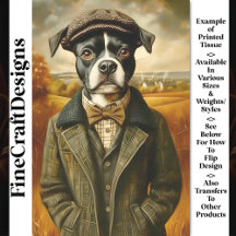 Retrato Terrier de Boston na Paisagem CG8 - Desane