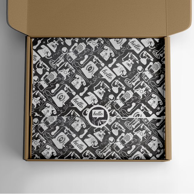 Papel De Seda Retro 50 Qualquer Padrão De Telefone Com Moda Anti (Sticker not included. You can use the transfer tool to order any product Scroll down. )