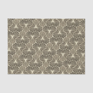 Papel De Seda Retro Art Deco Beige Brown Geometric Pattern